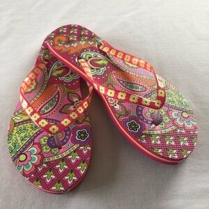 Vera Bradley Paisley In Paradise Flip Flops Size M (7-8) NWT